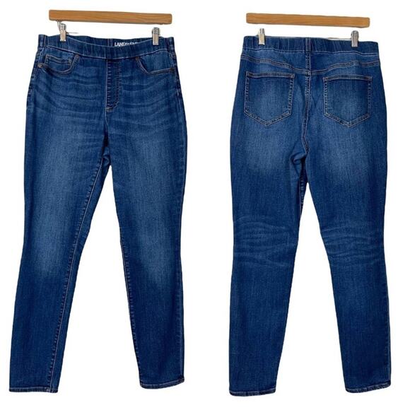 Lands’ End Semi High Rise Skinny Ankle Jeans Women’s Medium Blue Wash Size 12 - Picture 6 of 6